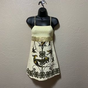 Elegant Yellow and Black Dress